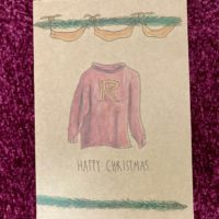 Happy Christmas - Brown Cardstock