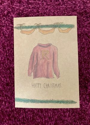 Happy Christmas - Brown Cardstock