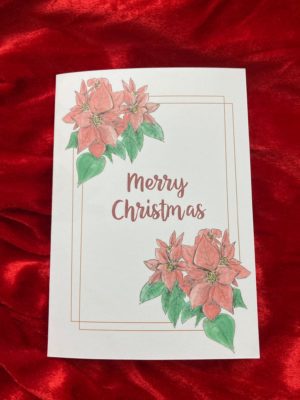 Poinsettias - White Cardstock