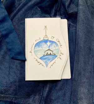 O Come Let Us Adore Him - White Cardstock