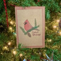 Season's Greetings - Brown Cardstock