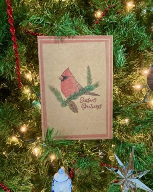 Season's Greetings - Brown Cardstock